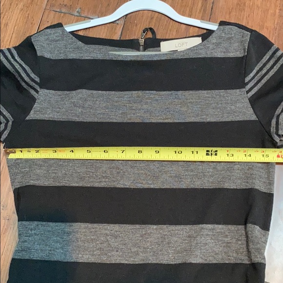 LOFT Black and Gray Lightweight Sweater Dress - Picture 5 of 7